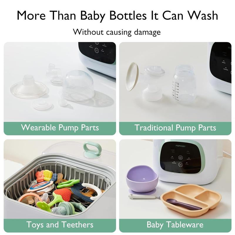 Momcozy Kleanpal Pro Baby Bottle Washer - Sterilizer & Dryer Combo for Easy Cleaning - Bottle Washer Machine for All Bottles, Pump Parts & Baby Item Care - save Time & Effort