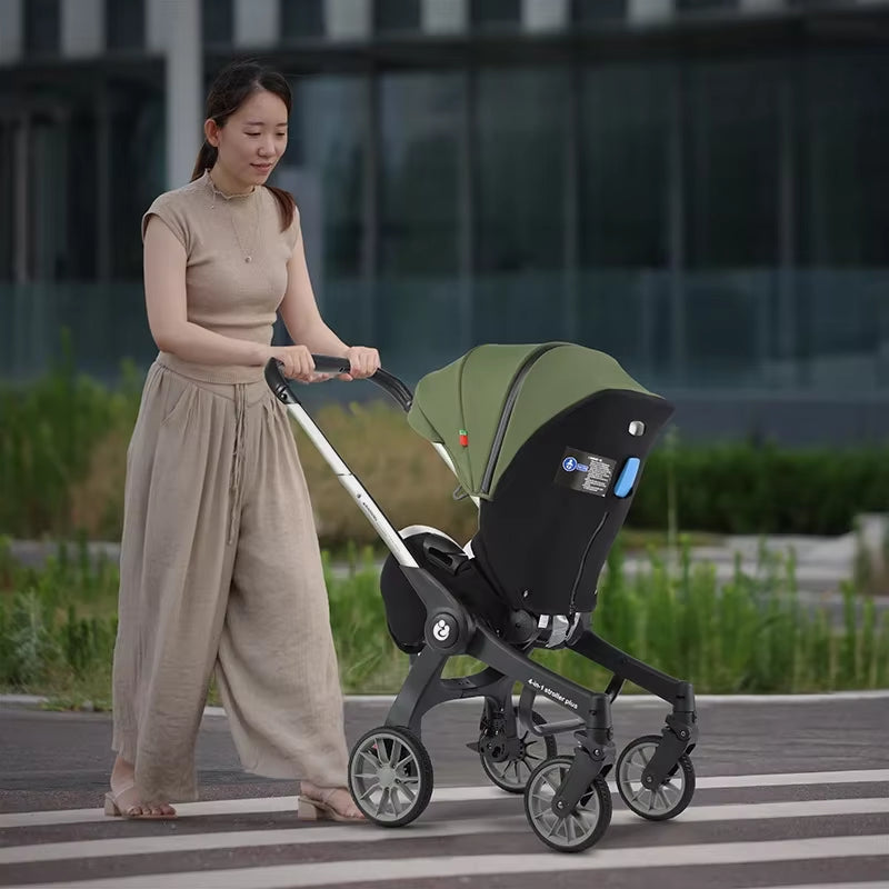 Baby Stroller 4In1 Multifunctional Newborn Baby Stroller 3In1 Foldable Basket Type Seat