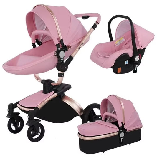 2024 Luxury Baby Stroller 3 in 1 Newborn Stroller Baby Car Carriange Shell Type Pushchair High Quality Baby Pram High Landscape