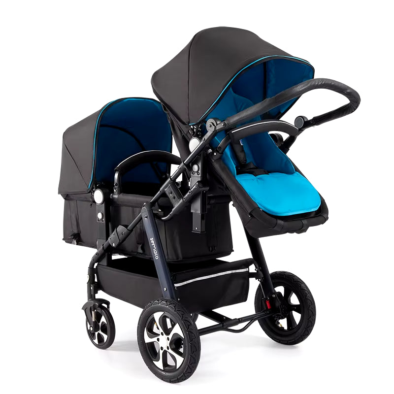 2024 New Twin Stroller,Baby Stroller,Folding Stroller Twins Baby Carriage,Double Seat Stroller Travel Pushchair High Landscape